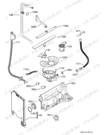 Взрыв-схема посудомоечной машины Electrolux ESF74510LX - Схема узла Hydraulic System 272